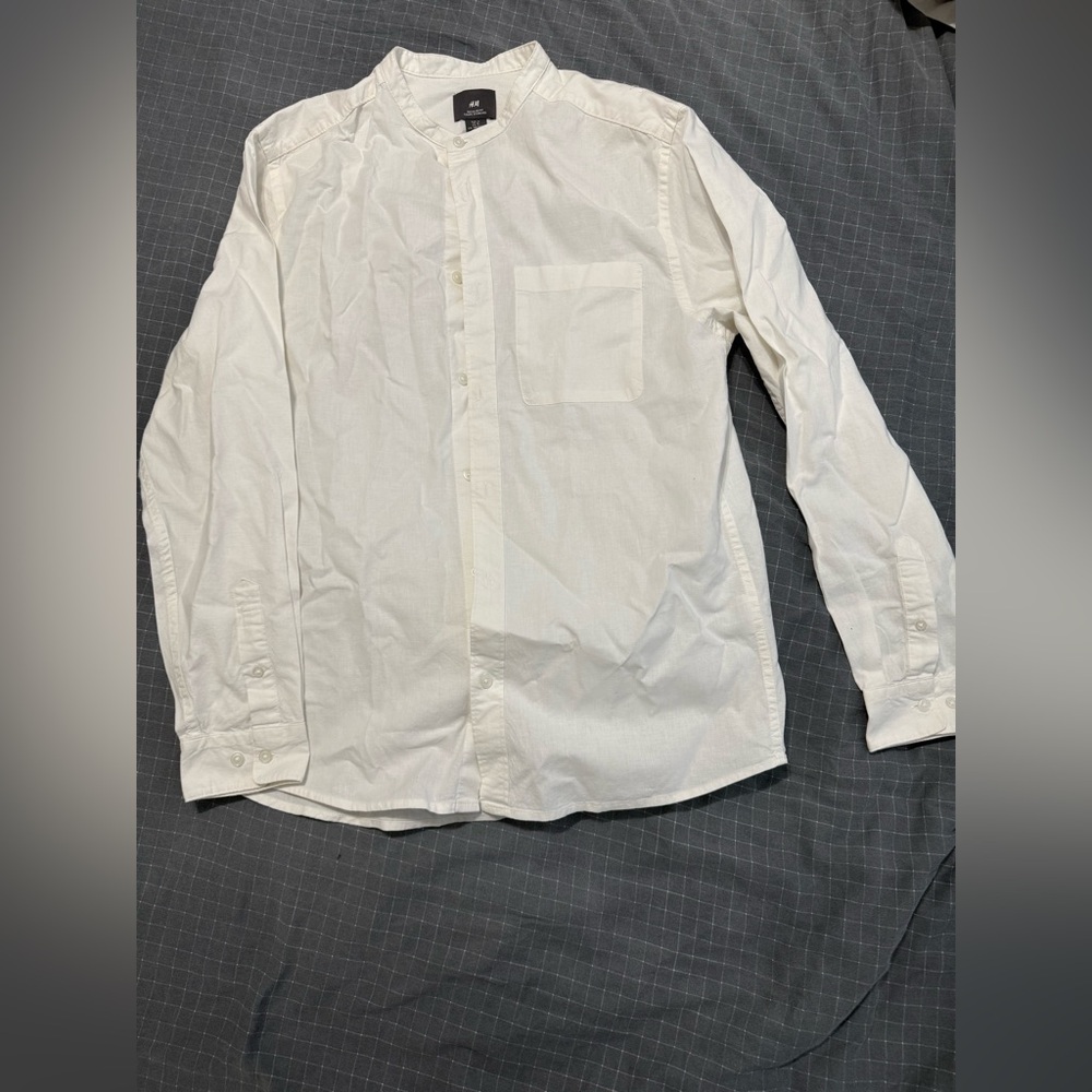 H&M Ivory Button-Up Shirt